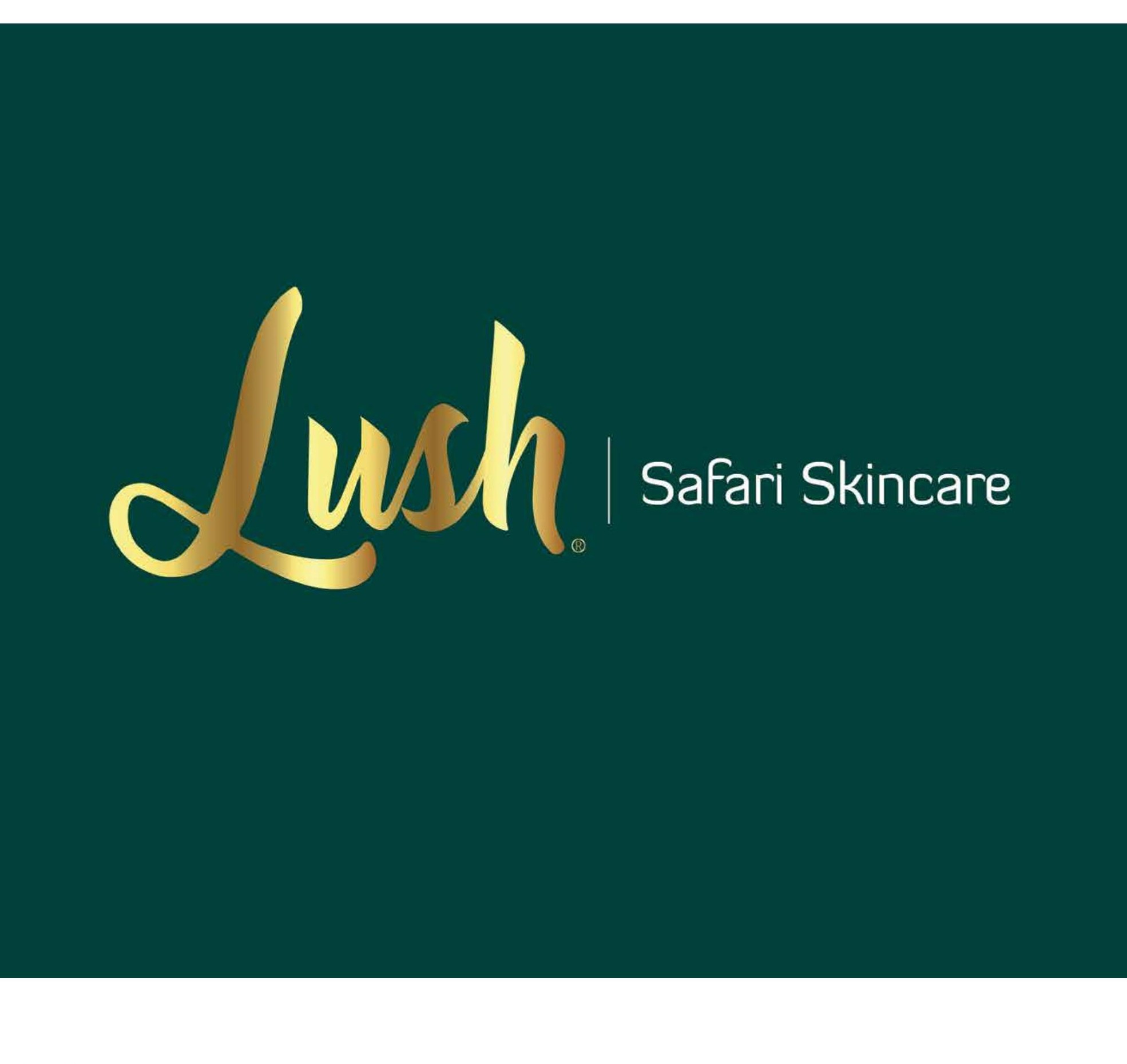 Lush Safari Skincare — brand identity